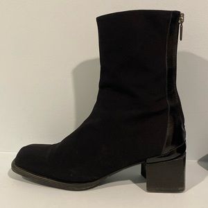 Aquatalia leather waterproof squared toe boots